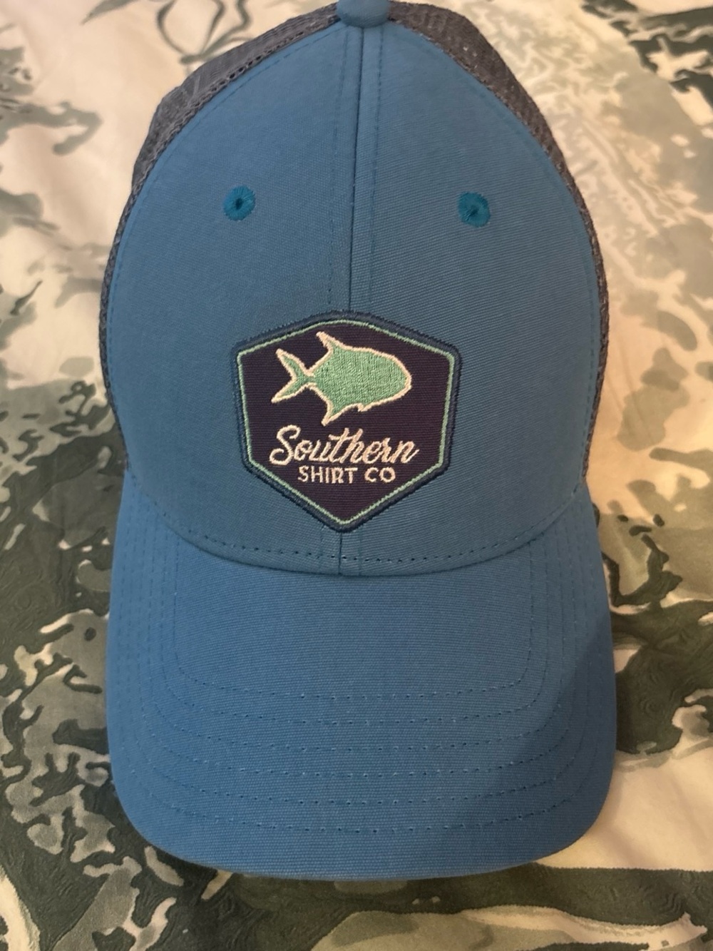 The Southern Shirt Company Blue Mesh-Back Patch Hat